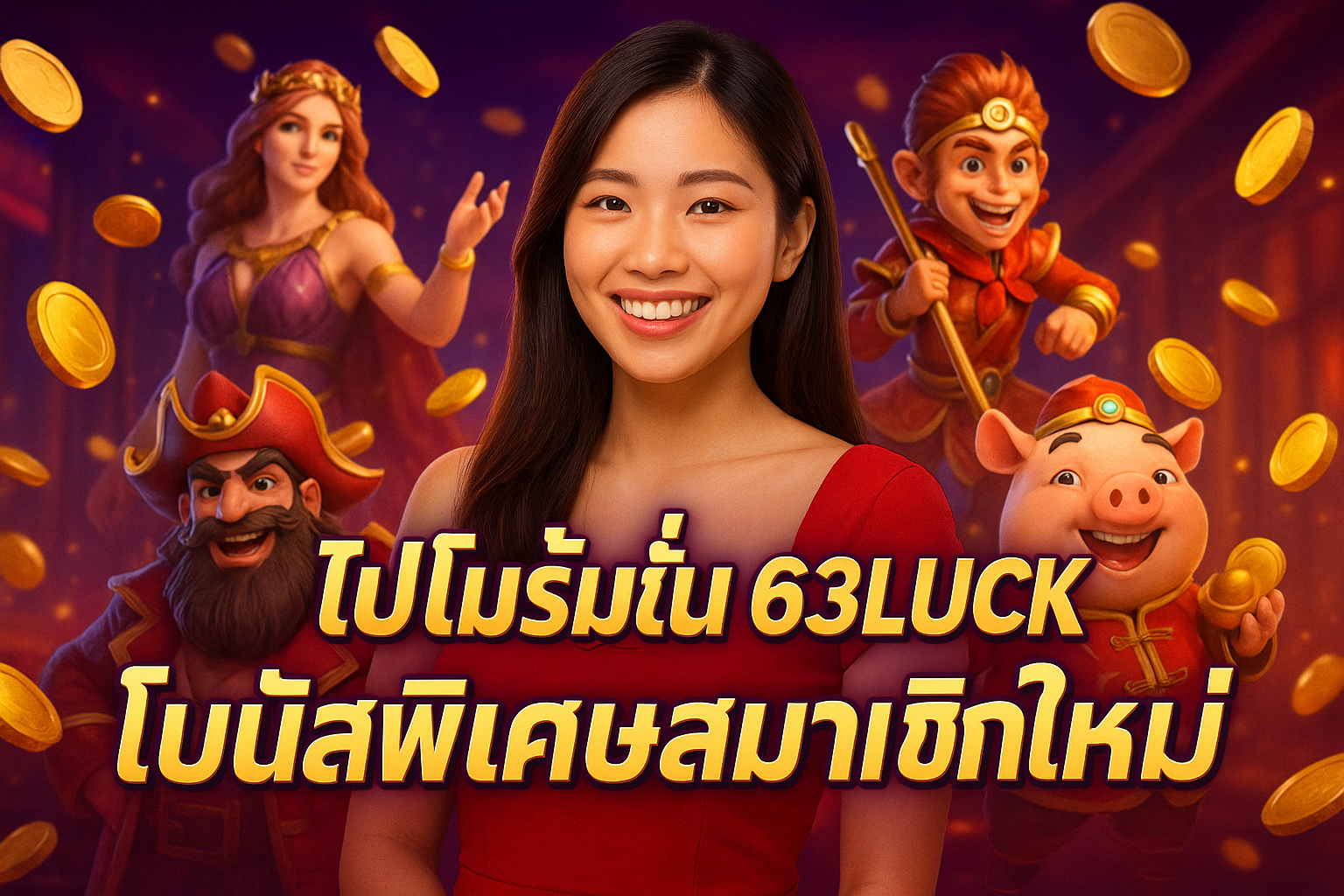 โปรโมชั่น 63LUCK โบนัสพิเศษสมาชิกใหม่