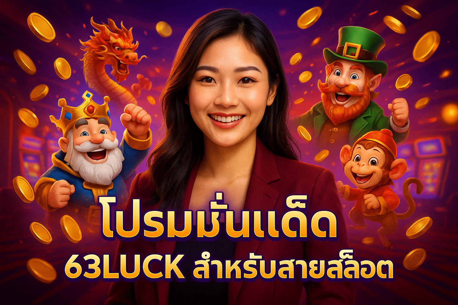 โปรโมชั่นเด็ด 63LUCK สำหรับสายสล็อต